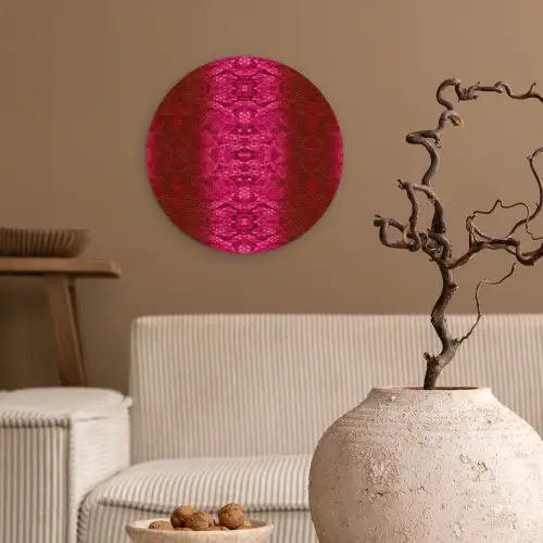 Slang - Boa - Roze Wandcirkel plexiglas klein 852 -sfeer1