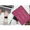 eat me out don't stress me out - Roze - Minimalistisch laptophoes neopreen klein -bureau