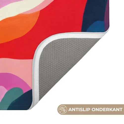 Vormen - Golvend - Abstract - Felroze WCmat klein -USP_AntislipNL