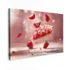 Aardbei - Taart- Eten - Roze canvas 2cm klein -z3d
