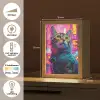 Kat - Pop art - China - Neon - Stad Light Box met kabel (Tafellamp) klein -USP_NL