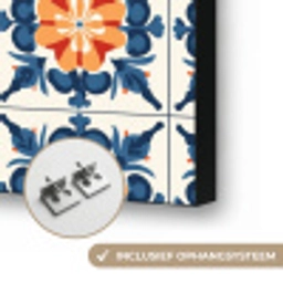 Traditioneel - Tegel - Oranje Textielframe zwart klein 947 -USP_ophangsysteemNL