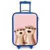 Otters - Lachen - Roze - Illustratie Kinderkoffer - Blauw klein -zz3dotto