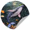 Mozaïek - Walvis - Koraal - Water Wandcirkel behangsticker klein -3d