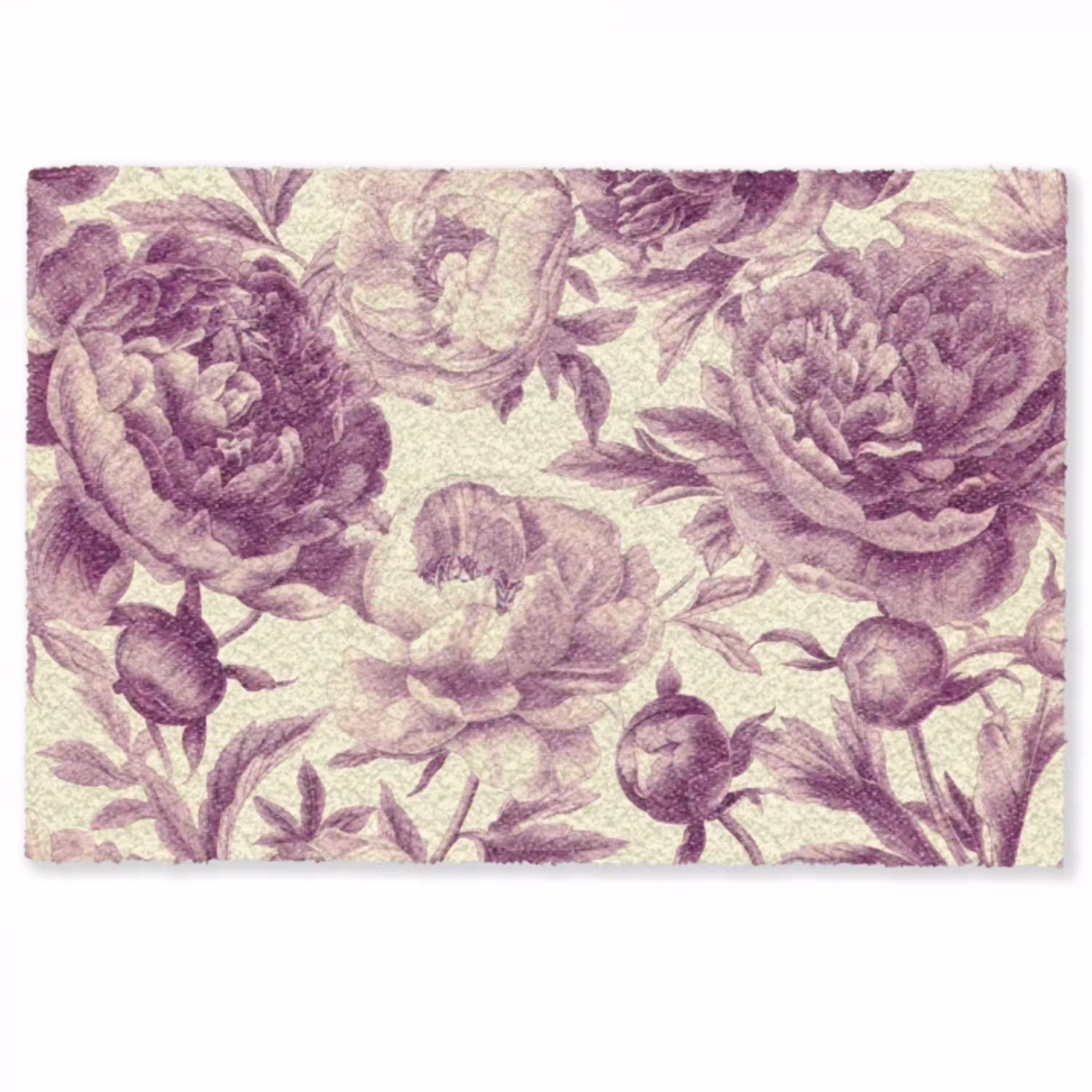 Bloemen - Patroon - Paars - Beige Deurmat klein -zkaufland3d