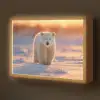 Ijsbeer - Sneeuw - Zonsopgang Light Box met batterij (Wandlamp kind) middel -z3d_website