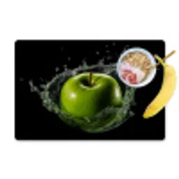 Appel - Groen - Fruit - Water - Zwart Placemat vinyl groot -zzzproduct_Kitchenyeah-website
