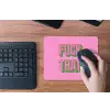Tekst - Bold - Roze muismat rubber klein -toetsenbord