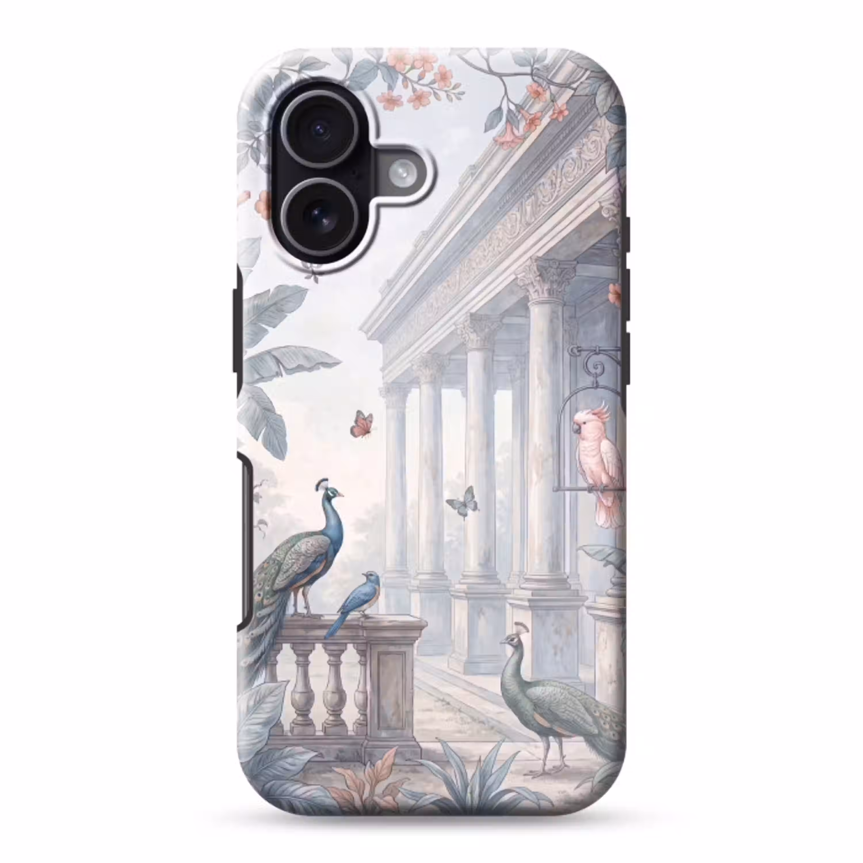 Vogel - Pauw - Architectuur - Klassiek - Groen Toughcase MagSafe Apple iPhone 17 klein -3d