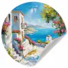 Landschap - Bloemen - Natuur - Zomer Wandcirkel behangsticker klein -3d