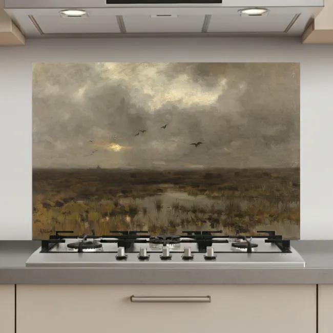 Het moeras - Schilderij van Anton Mauve keuken achterwand spatscherm klein -3d_website