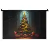 Kerstboom - Cadeau - Kerst - Winter Wandkleed katoen middel -zz3d