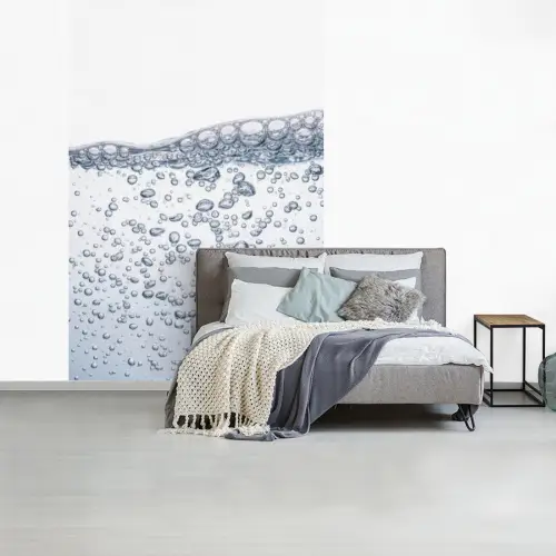 Luchtbellen - Water - Dynamisch fotobehang vinyl groot -slaapkamer