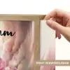 Eenhoorn - Meisje - Roze - Bloemen - Sprookje Light Box met batterij (Wandlamp kind) middel -USP_websiteprintNL