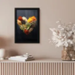 Specerijen - Mix - Hartvorm - Zwart fotolijst zwart zonder passe partout klein -sfeer5