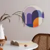 Vormen - Abstract - Grafisch - Oranje Akoestische PET Vilt - Rond klein -sfeer3