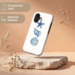 Zeester - Schelpen - Blauw Toughcase MagSafe Apple iPhone 17 klein -USP_RandenV_DE