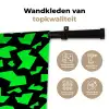 Zwart - Neon - Groen - Patroon Wandkleed katoen klein 269 -sfeer2
