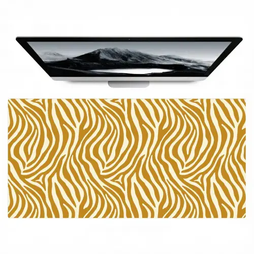 Zebra - Klassiek - Oker - Geel Muismat XXL klein 681 -zzz3d