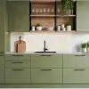 Bladeren - Beige - Monstera - Palm keuken achterwand 2 middel -sfeer3