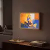Vos - Oranje - Vormen - Abstract Light Box met batterij (Wandlamp) middel -sfeer1