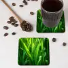 Grassprieten - Lichtinval - Groen onderzetter kurk middel -sfeer2