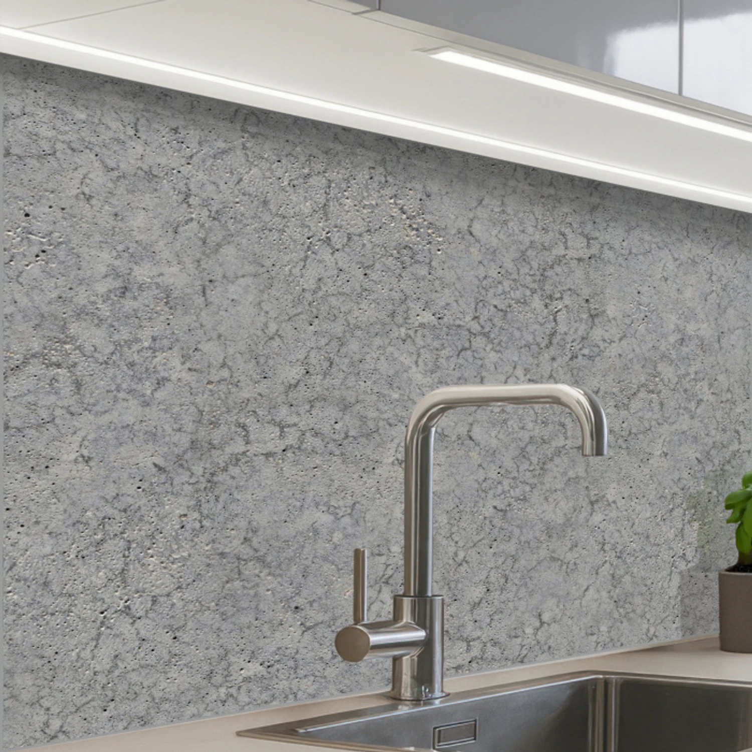 Beton - Muur - Patronen - Industrieel keuken achterwand 2 middel 865 -zzzz3d_schuin