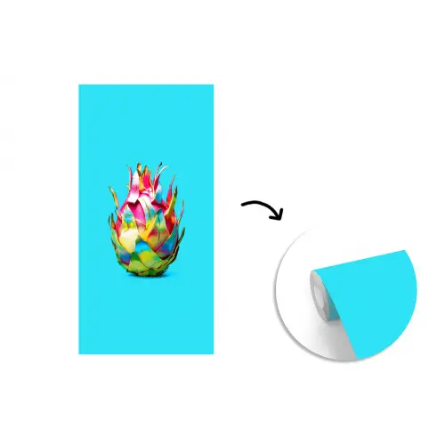 Drakenfruit - Blauw - Levendig fotobehang vinyl groot -3d