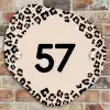 Beige luipaardprint - Traditioneel Naambord Organisch middel -sfeer10