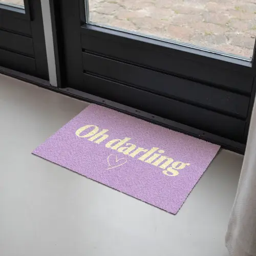 Oh darling - Hart - Paars Deurmat klein -sfeer2