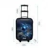 Blauw buitenaards wezentje onder sterrenhemel Kinderkoffer - Zwart klein -productfoto_formaten