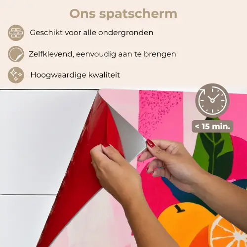 Fruit - Abstracte achtergrond - Roze keuken achterwand spatscherm klein -spatscherm_NL