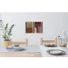 Vlakken - Abstract - Bordeaux - Lijnen Muursticker klein -eettafel