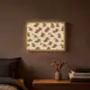 Pinda's - Patroon - Beige Light Box met batterij (Wandlamp) middel -sfeer4