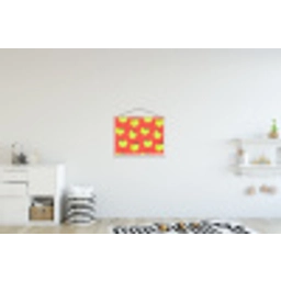 Appels - Modern - Groen textielposter latten blank klein 122 -kinderkamer