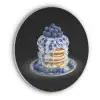Pannenkoeken - Blauwe Bessen - Bord Akoestische PET Vilt - Rond klein -3d