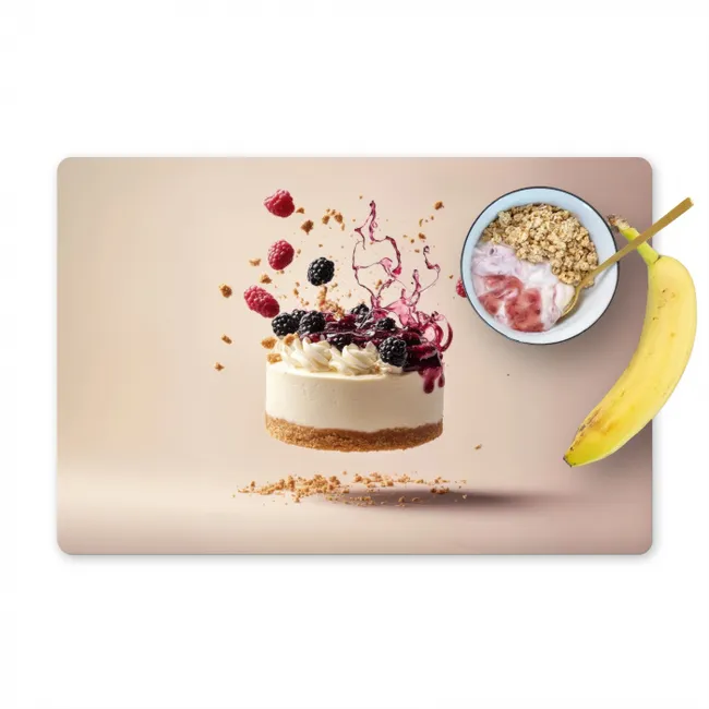 Cheesecake - Eten - Roze - Taart Placemat vinyl groot -zzzproduct_Kitchenyeah-website