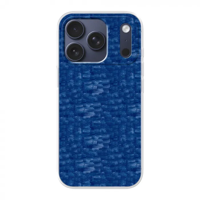 Verf - Strepen - Blauw Telefoonhoesje iPhone 17 Pro klein 878 -3d