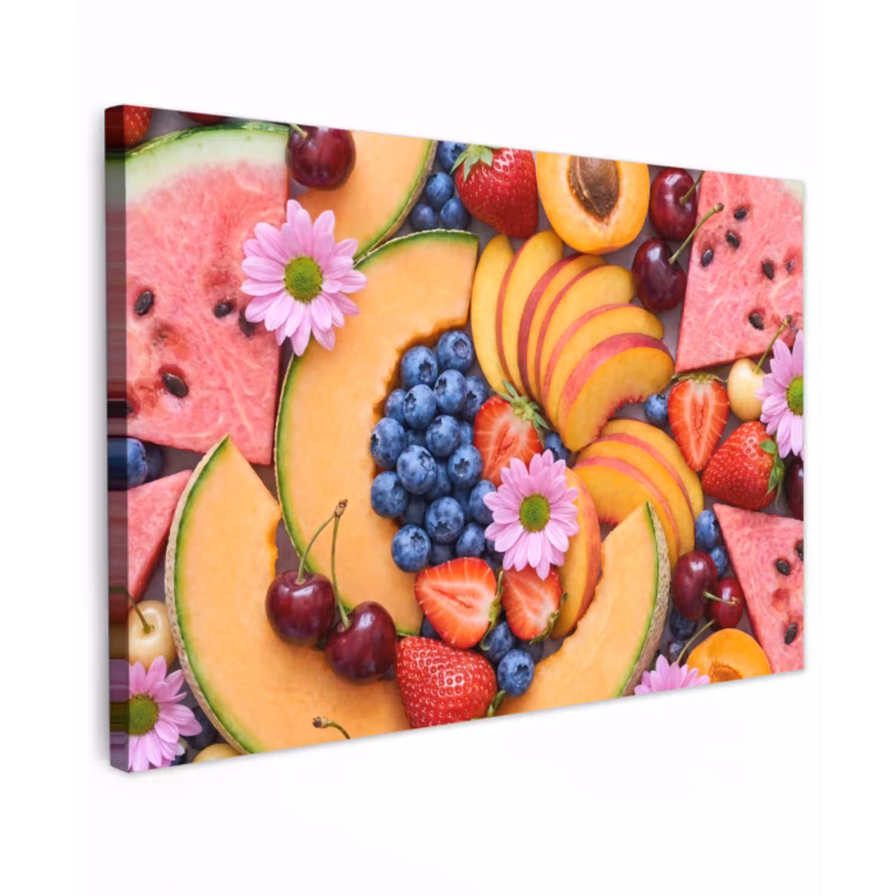 Eten - Fruit - Zomer - Kleurrijk canvas 2cm klein -z3d