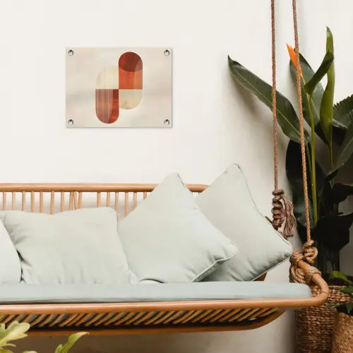 Bogen - Beige - Vormen tuinposter los doek klein -sfeer7