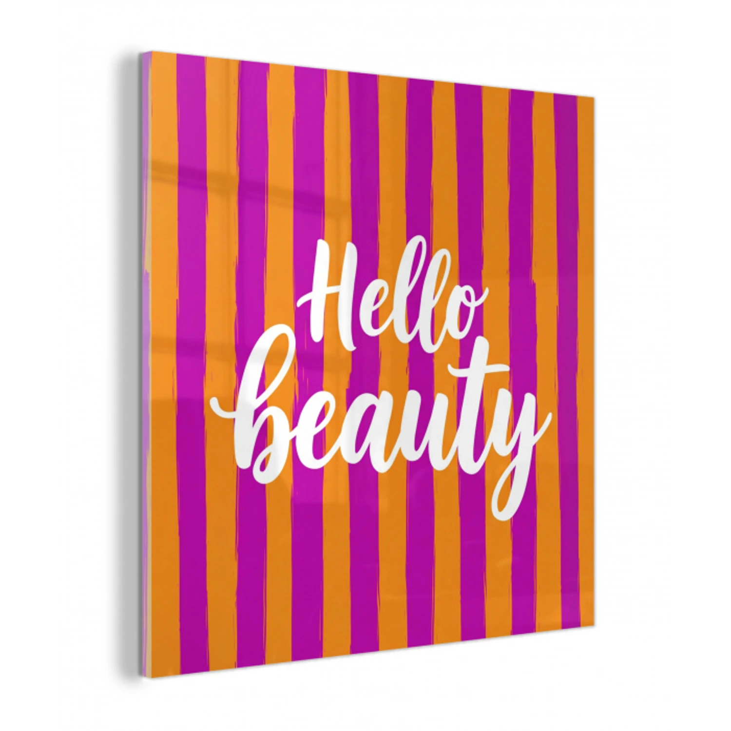 Modern - Hello - Oranje plexiglas 5mm klein -z3d