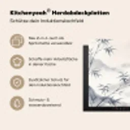 Bamboe - Azië - Grijs Inductie beschemer met haakjes klein -ky-usp-de