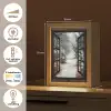 Bos - Winter - Bomen - Natuur - Pad - Doorkijk Light Box met kabel (Tafellamp) klein -USP_NL