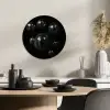 Discoballen - Minimalistisch - Zwart KitchenYeah - Keuken - Wandcirkel Forex klein -sfeer2