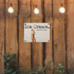 Ice cream - Softijs - Kleurrijk - Kers tuinposter los doek klein -sfeer1