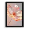 Glazen - Bloem - Roze fotolijst zwart zonder passe partout klein -3d