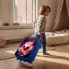 Voetbal in roze vuur explosie Kinderkoffer - Blauw klein -sfeer1