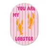 Lobster - Love - Valentijn Wandcirkel Ovaal Glas middel -3d