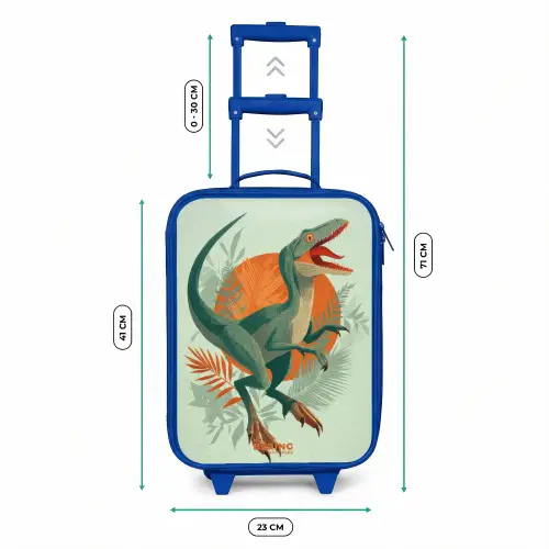 Sluipende jager met bladeren Kinderkoffer - Blauw klein -productfoto_formaten