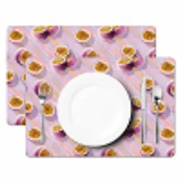 Passievrucht - Tropisch - Paars Placemat vinyl groot 368 -zzsfeer2_Kitchenyeah-website